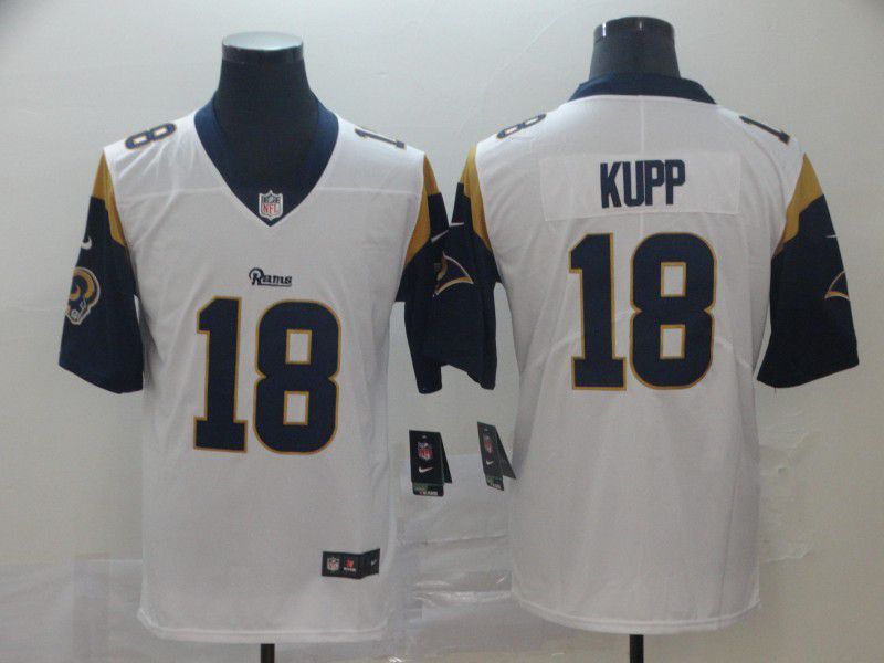 Men Los Angeles Rams #18 Kupp White Nike Vapor Untouchable Limited Player NFL Jerseys